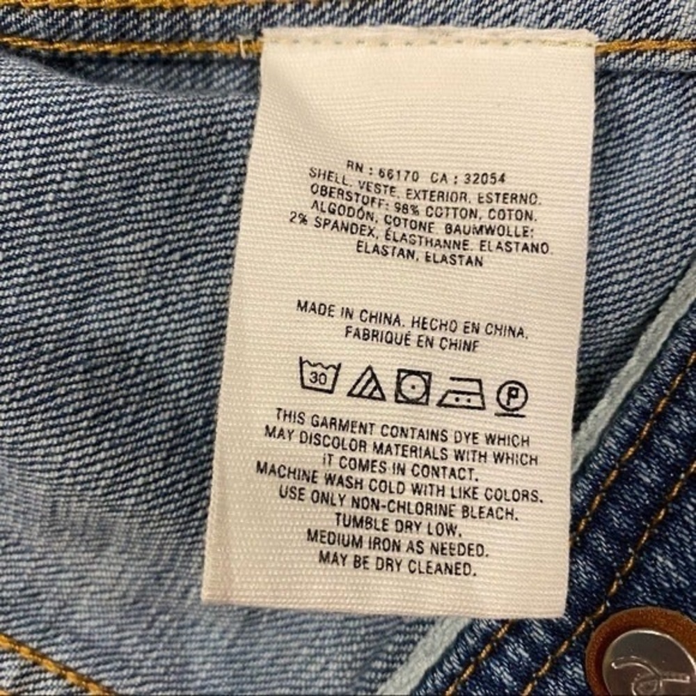 Anthropologie Pilcro Letterpress Crop Denim Classic Jean Jacket XS Extra Small - Picture 7 of 7